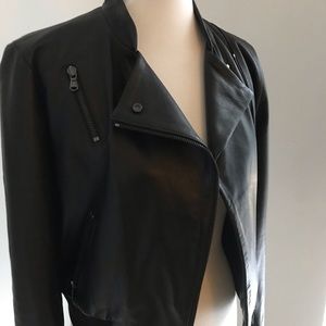 J Brand Leather Bomber Jacket